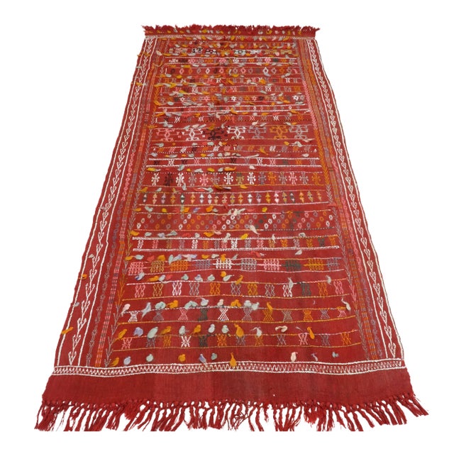 Vintage Turkish Kilim Rug- 4′ × 8′8″ For Sale