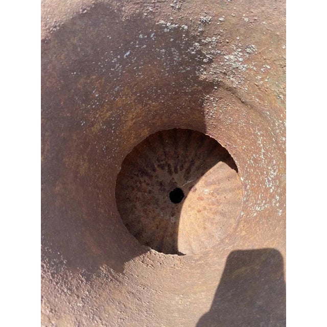 Metal Late 20th Century French Style Cast Iron Campana Urn Planter For Sale - Image 7 of 8