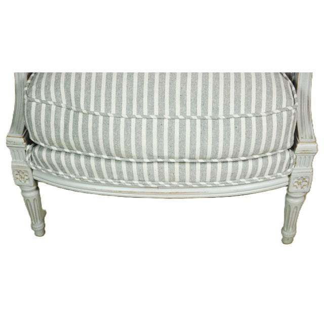 Early 20th Century Louis XVI Style Bergeres, a Pair For Sale - Image 5 of 12