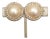 Vintage 1980s Signed Ciner Goldtone Faux-Pearl & Pavé Clear Rhinestone Clip Earrings-2 Pieces For Sale