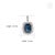 Victorian 3.4ct Blue Sapphire & Diamond Pendant in 14k White Gold For Sale - Image 9 of 14