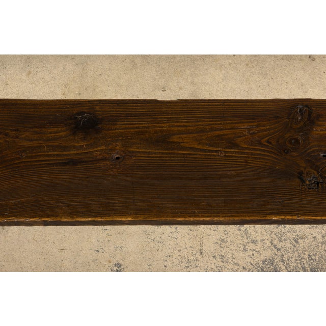 Late 19th Century French Provincial Rustic Pine Farmhouse Bench For Sale In New York - Image 6 of 17