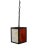 Modern Red & White Iron & Stained Glass Pendant Light For Sale - Image 10 of 10