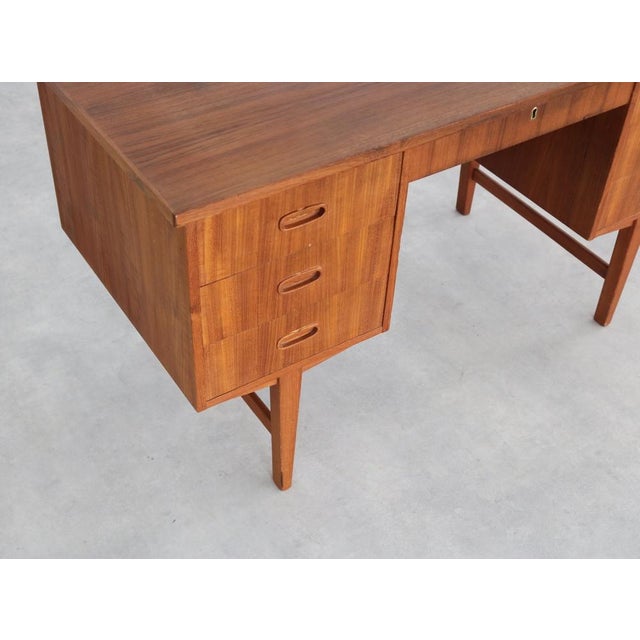 Wood Vintage Danish Desk in Teak, 1960s For Sale - Image 7 of 9