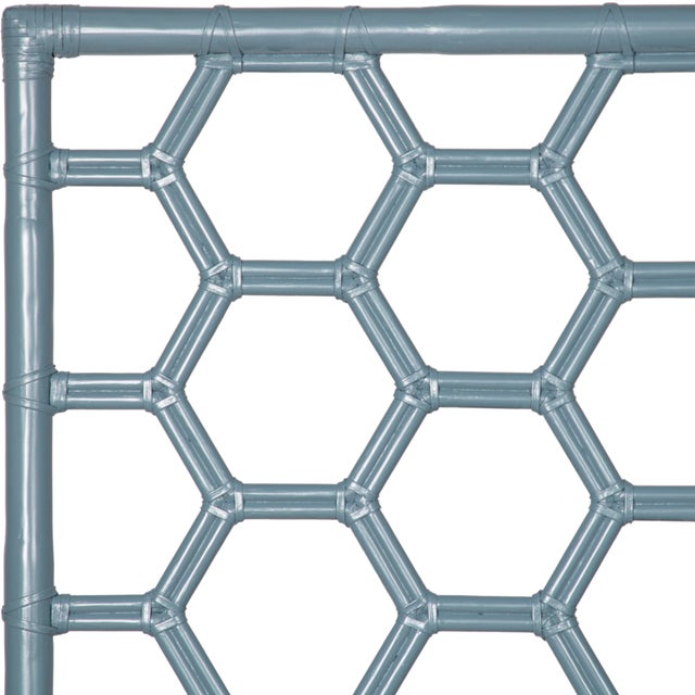 David Francis Honeycomb Standard Bed Queen, Regatta Blue For Sale - Image 4 of 6