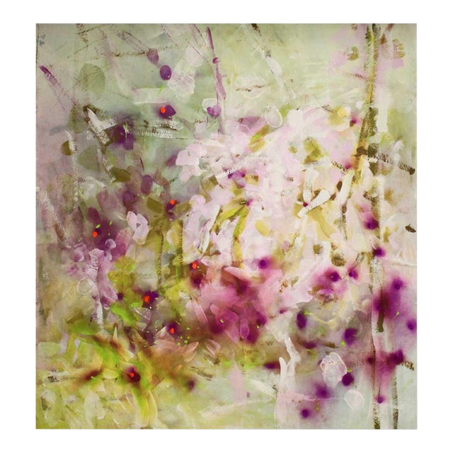 "Hayden Would Only Paint in Purple" Original Contemporary Abstract Painting by Mel Rea For Sale