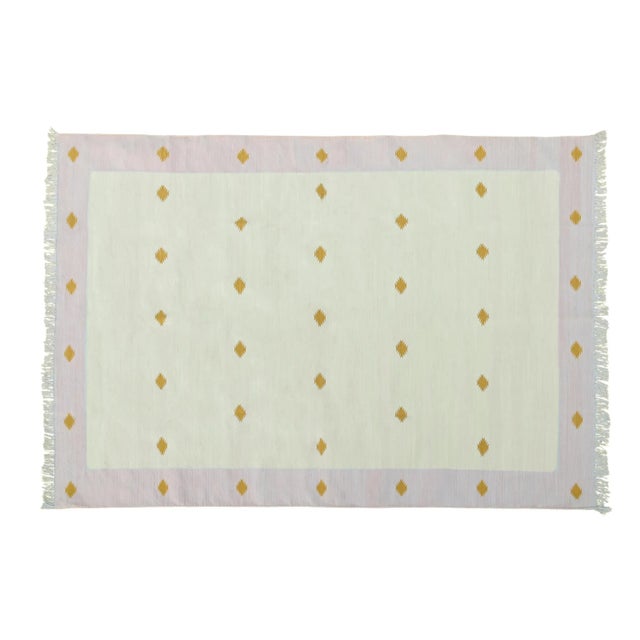 Kolkata Rug, 10' x 14', Pink, Persimmon and White For Sale - Image 10 of 10