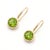 Natural Peridot Drop Earrings - Gemstone Dangle Earrings, Minimalist Bezel Birthstone Jewelry - A Pair For Sale - Image 4 of 5