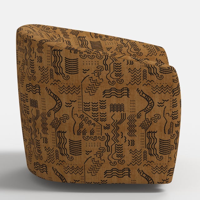 Not Yet Made - Made To Order Lana Swivel Chair in Lhasa Camel For Sale - Image 5 of 7