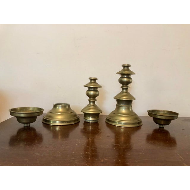 MidCentury HandMade in Taiwan Republic of China Brass Candlesticks