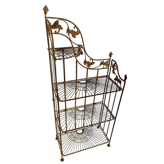 This vintage wrought iron shelf for plants is the answer to your plant storage problems, both practical and sophisticated....