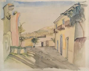 Léopold Survage, Ischia, Watercolor on Paper