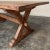 Wood Rustic Trestle Dining Table in Solid Oak For Sale - Image 7 of 12