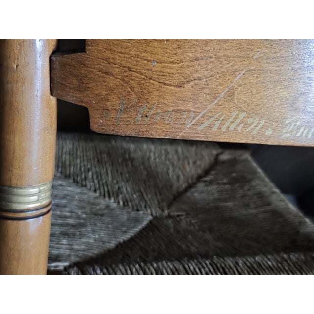 Wood Vintage Classic Circa 1970s Ethan Allen Button Back Hitchcock Style Side Chair For Sale - Image 7 of 17