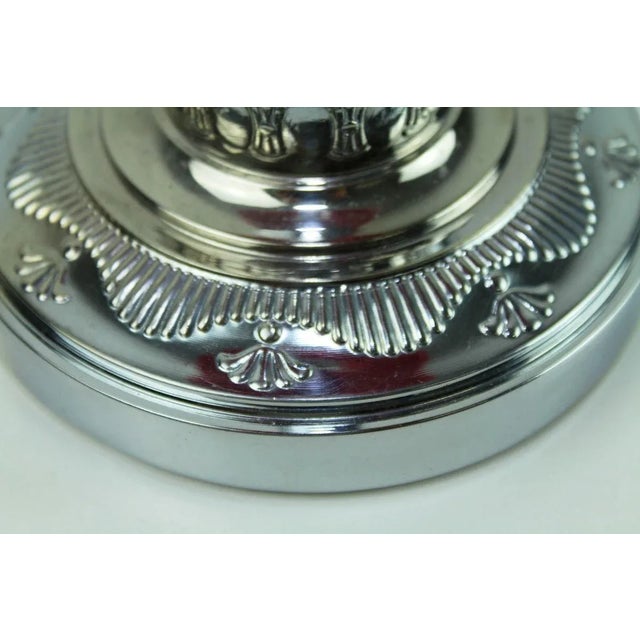 Metal Antique Table Lamp with Perforated Cardboard Shade, 1915 For Sale - Image 7 of 11