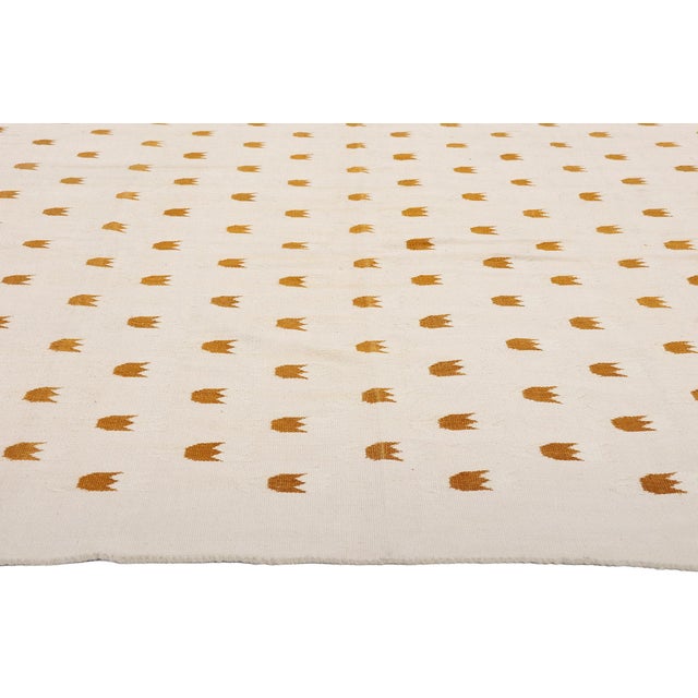 Vintage Indian Dhurrie Rug, 05'08 X 08'11 For Sale - Image 4 of 10