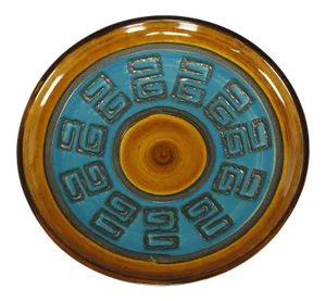 Glazed Ceramic Charger Stamped Germany 289-29