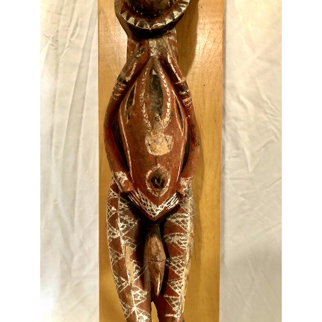 Hand-Carved, Painted Wood Ancestral Spirit Figure From Papua New Guinea For Sale - Image 9 of 17
