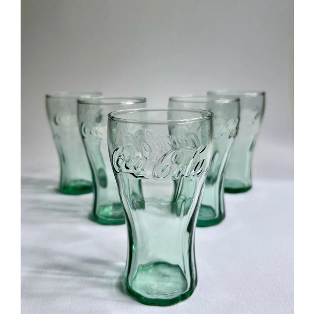 Libbey Glass Co. Vintage Set of 5 Libbey Glass Co. Mini Coca Cola Glasses For Sale - Image 4 of 18