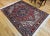 Art Deco Vintage Heriz Area Rug, Handwoven Geometric Pattern, Red & Navy, 5’ X 7’ For Sale - Image 3 of 11