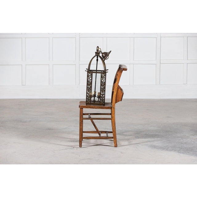 French Bronze Hall Lantern, 1920s For Sale - Image 11 of 15