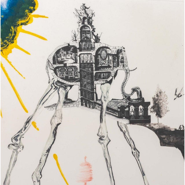 Contemporary Salvador Dali "Space Elephant" Etching, 1971 For Sale - Image 3 of 11