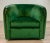 Original Retail $5400, decadent Art Deco Style Caracole Signature Emerald Green Velvet La Vie De La Fete Club Chair, black...