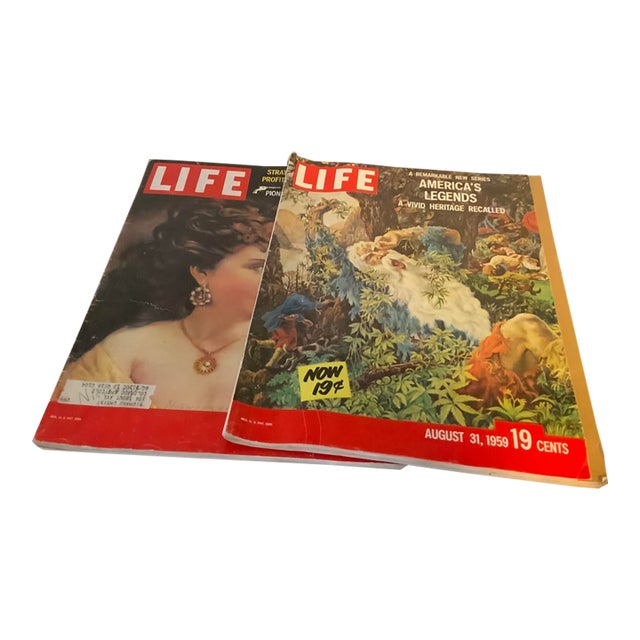 Vintage Mid-Century 1959 Life Magazine Issues - Pair of 2 For Sale