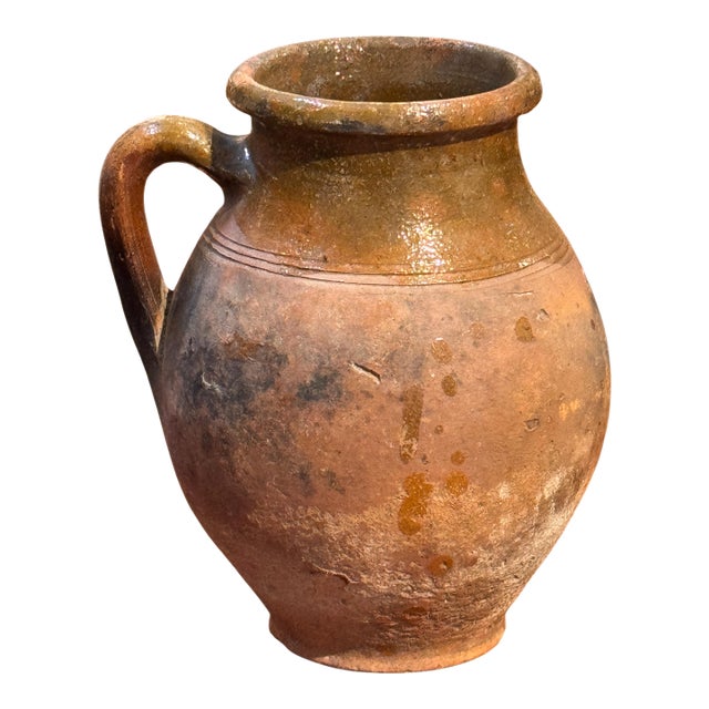 19th Century Terra Cotta Jug For Sale