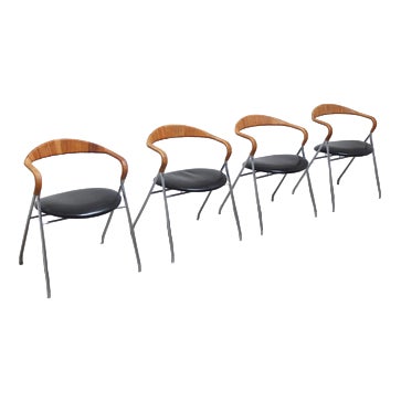 HE103 Chairs by Hans Eichenberger for Dietiker Swiss, 1955, Set of 4 For Sale