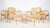 Alvar Aalto 'E45' dining armchairs for ICF of New York, circa 1960s. Designed in 1946, the E45 model have thick rattan...