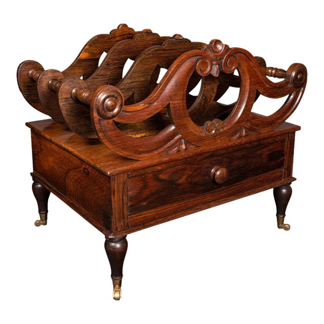 1820s Antique Regency English Canterbury Stand For Sale