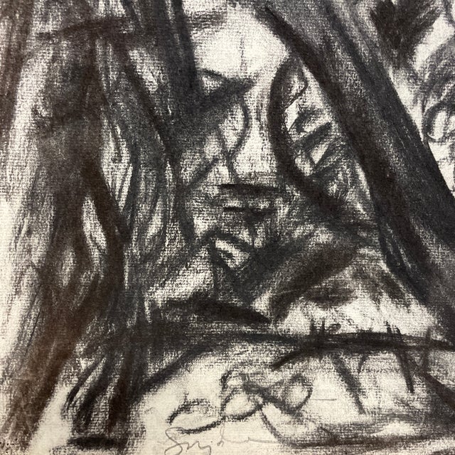 Drawing on paper by New York abstract expressionist painter Richard Snyder (1951-2021). Signed lower left. Combined...