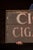Antique Rustic "Cigars--Cigarettes" Painted Wooden Trade Sign For Sale - Image 4 of 6