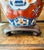 1970s Vintage Chinoiserie Imari Style Table Lamp on Ming Base, Deep Burgundy and Navy Asian Floral Porcelain Lamp For Sale - Image 5 of 11