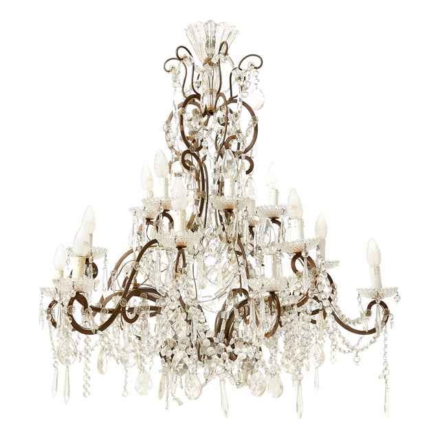 Welded Brass Chandelier, 1950s For Sale