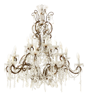 Welded Brass Chandelier, 1950s