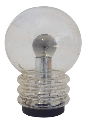German Murano Glass and Chrome Model Bulb Table Lamp from Limburg, 1960s