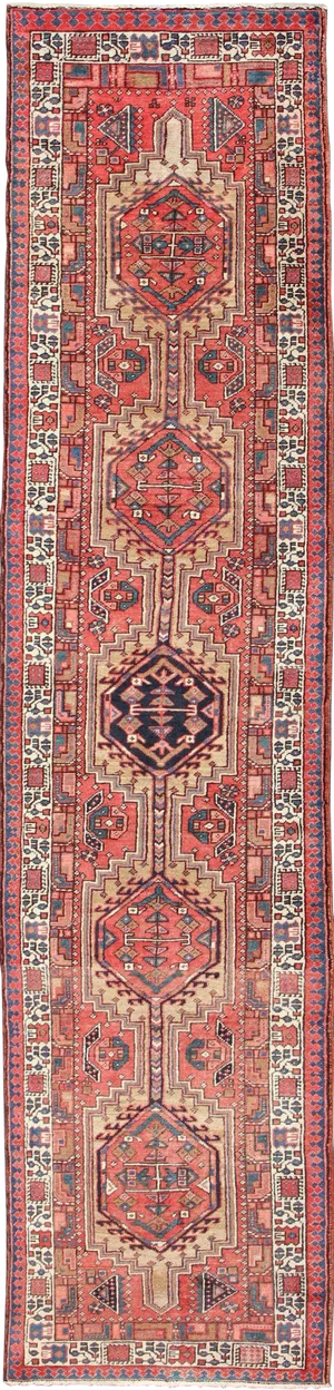 Antique Persian Heriz-Serapi Long Runner 3′6″ × 15′6″