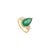 Art Deco Retro-Inspired 3.47Ct Pear Cut Emerald & Diamond Statement Ring Size 7 in 18k Gold For Sale - Image 3 of 14