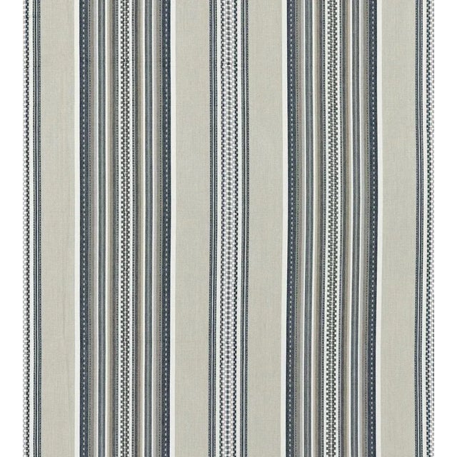 Traditional The House of Scalamandré Cyrus Cotton Stripe Fabric, Stone For Sale - Image 3 of 3