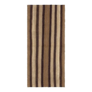 Vintage Brown Turkish Kilim Rug - 2`9" X 6`3" For Sale