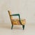 French Floral Armchair with Green Lacquered Frame, 1940s - 2 Available For Sale - Image 4 of 10