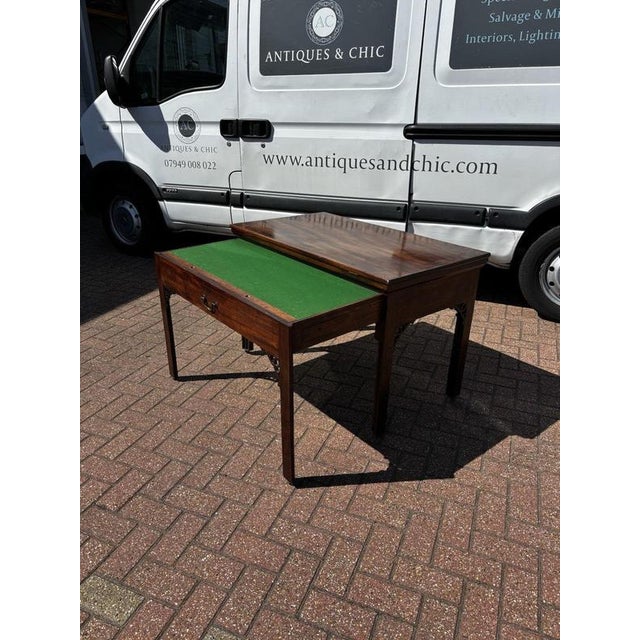 English Georgian Mahogany Architects Desk For Sale - Image 15 of 18