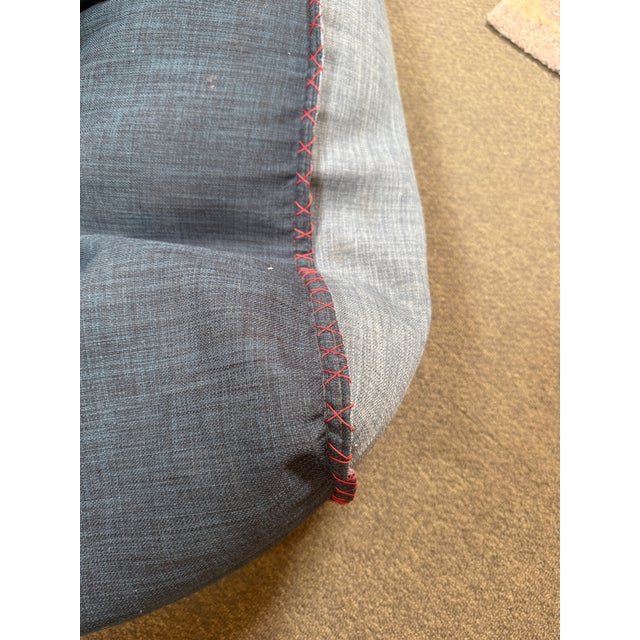 Nautical Two Toned Denim Lounge Bean Bag Chair For Sale - Image 12 of 12