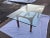 Asian Influenced Glass Dining Table in Faux Bamboo Having Bronze Fretwork For Sale In Denver - Image 6 of 12