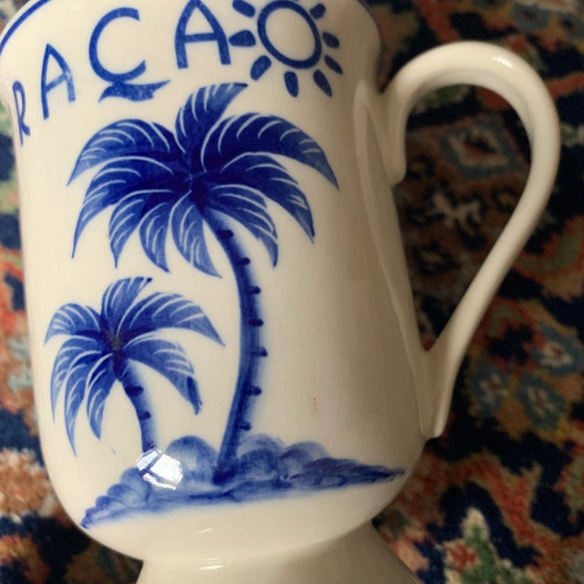 Ceramic Pair of Vintage Delft Curacao Mugs For Sale - Image 7 of 12