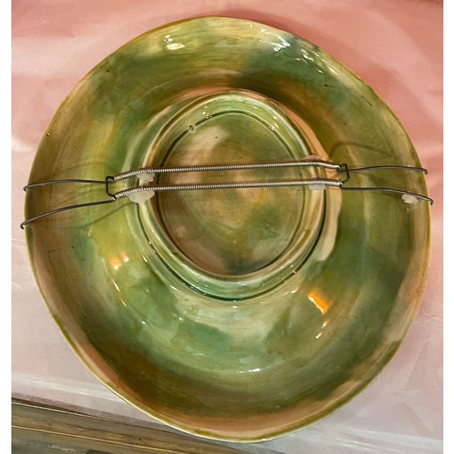 English Antique 19th Century English Majolica Bread Tray - Joy & Thankfulness For Sale - Image 3 of 4