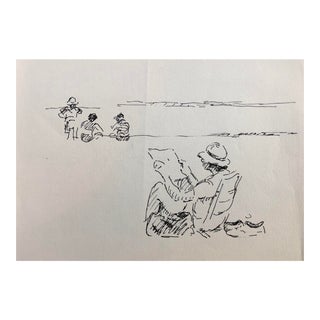 1970s Caribbean Beach Scene by Hayward Cirker For Sale