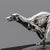 Metal Vintage 20th Century English Silver Greyhound Statue on Granite Base, 1994 For Sale - Image 7 of 12